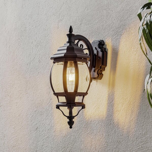 K.S. Verlichting Zunanja stenska svetilka Andrewova viseča svetilka, črna, zatemnjen, Prozorna, Kovina