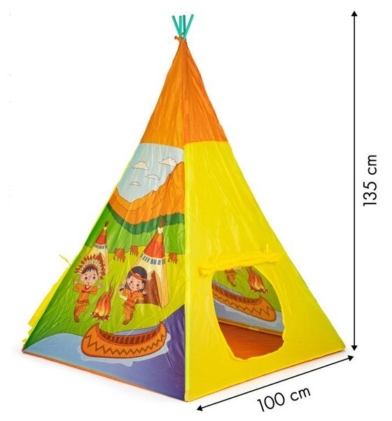 Šotor Teepee, indijanska hiša za otroke 100 x 135 cm