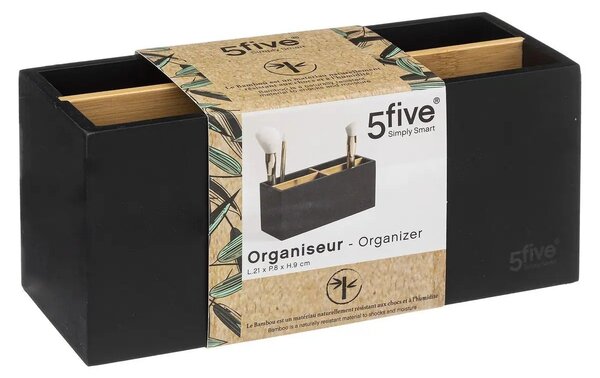 Črn organizator s 4 prekati NATUREO