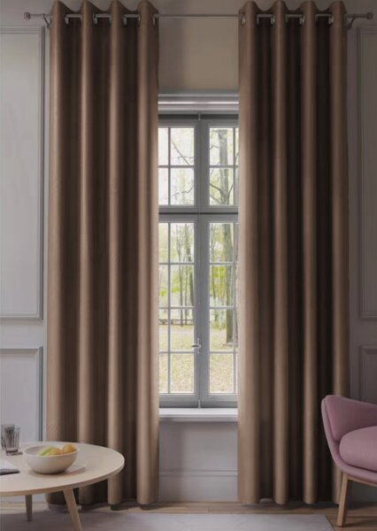 2x Svetlo rjava zavesa OXFORD 140x250 cm