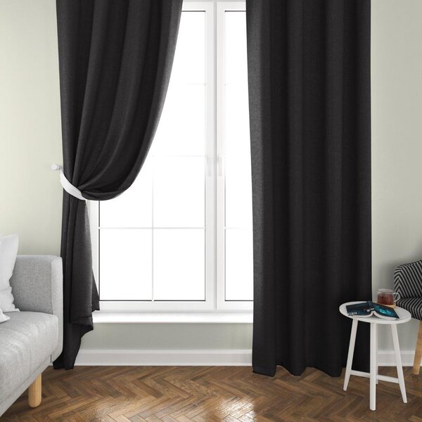 2x Črna zavesa OXFORD 140x250 cm