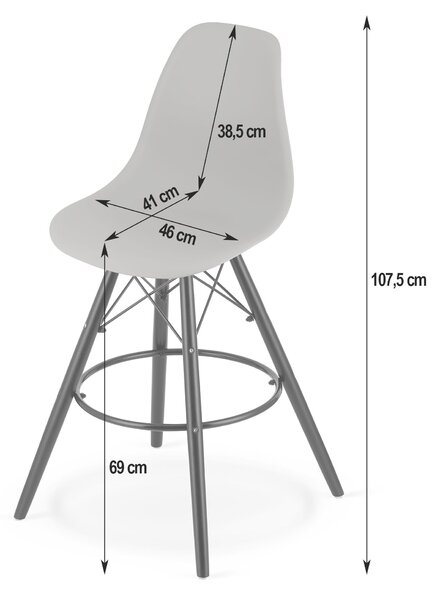Siv barski stol CARBRY LAMAL