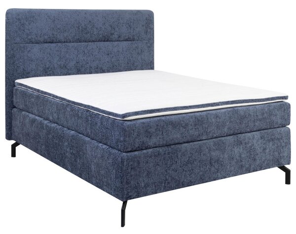 BOXSPRING POSTELJA 140 cm x 200 cm , tekstil modra