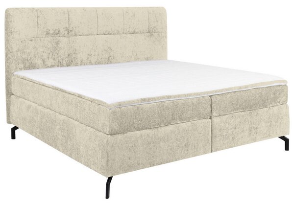 BOXSPRING POSTELJA 160 cm x 200 cm , tekstil barve šampanjca