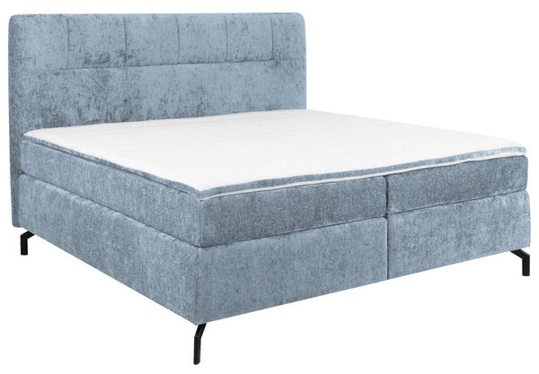 BOXSPRING POSTELJA 160 cm x 200 cm , tekstil svetlo modra
