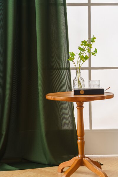 Zavesa OXFORD LIGHT 140x250 cm, temno zelena Za obesiti: Trak za nabiranje