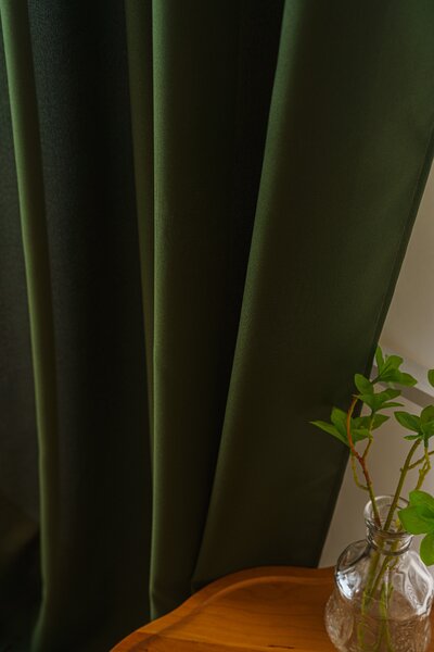 Zavesa OXFORD LIGHT 140x250 cm, temno zelena Za obesiti: Trak za nabiranje