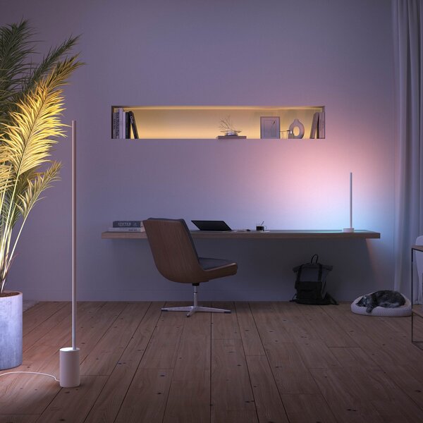Philips Hue Talna svetilka Gradient Signe LED bela, zatemnjen, Bela, Dnevna soba / jedilnica, Kovina
