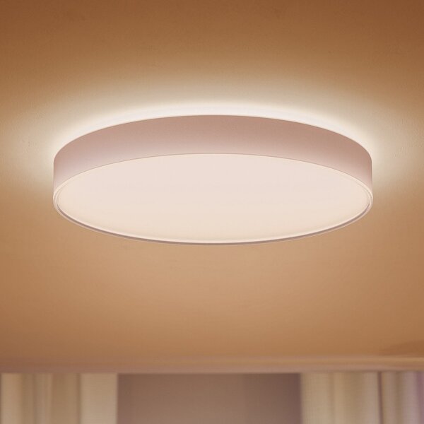 Philips Hue Enrave LED stropna svetilka 55,1 cm bela, zatemnjen, Bela, Dnevna soba / jedilnica, Kovina, Sodobni
