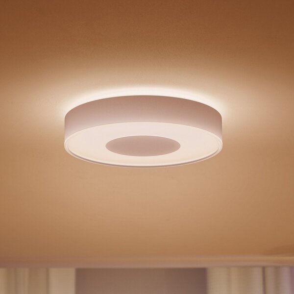 Philips Hue Infuse LED stropna svetilka, z možnostjo zatemnitve, 38,1 cm, bela, zatemnjen, Bela, Dnevna soba / jedilnica, Kovina, Sodobni