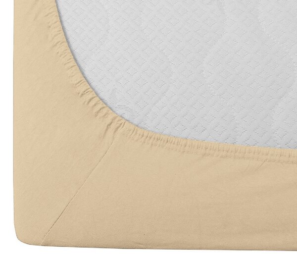 Posteljnina iz jerseyja BASIC smetanasta ​​90 x 200 cm