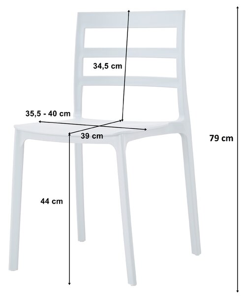 Bel plastični stol ELBA