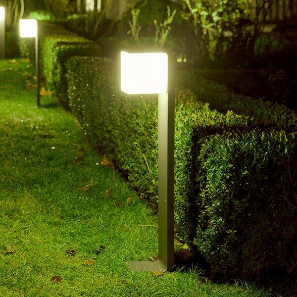STEINEL GL 80 C LED luč za osvetlitev poti, Bluetooth smart, antracit, zatemnjen, Črna, Kovina, Sodobni