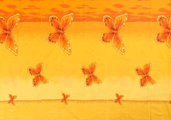 Bombažna posteljnina ORANGE BUTTERFLY rumeno-oranžna Dimenzije posteljnine: 70 x 90 cm | 140 x 200 cm