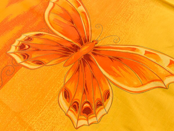 Bombažna posteljnina ORANGE BUTTERFLY rumeno-oranžna Dimenzije posteljnine: 70 x 90 cm | 140 x 200 cm