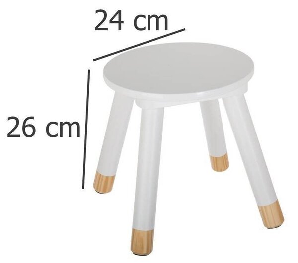 Bel otroški stolček STOOL WHITE