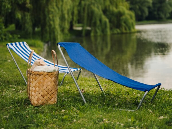 Zložljiv stol za plažo SAND, temno moder