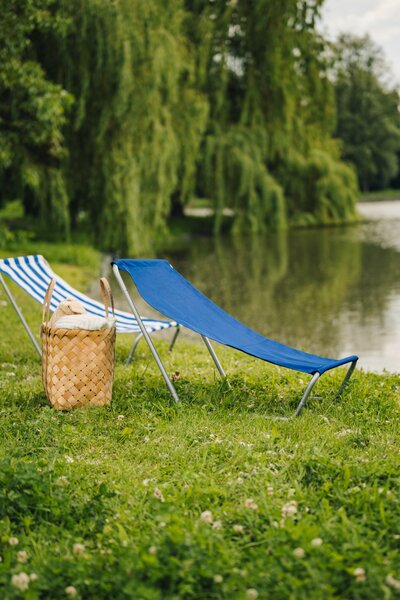 Zložljiv stol za plažo SAND, temno moder