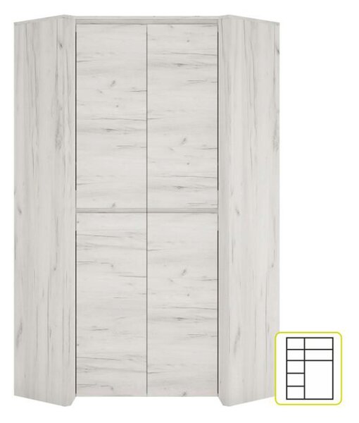 KONDELA Kotna omara, craft bela, ANGEL TIP 21