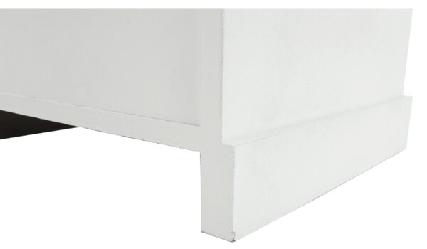 KONDELA Komoda s 4 predali, bela, BLANCO