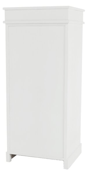 KONDELA Komoda s 4 predali, bela, BLANCO
