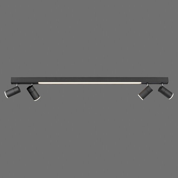 PURE LED stropna svetilka Lines, 120 cm, antracit, daljinski upravljalnik, zatemnjen, Črna, Dnevna soba / jedilnica, Kovina, Sodobni