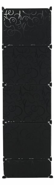 KONDELA Modularni organizator garderobe, črno/mlečno bel, RODAN TIP 2