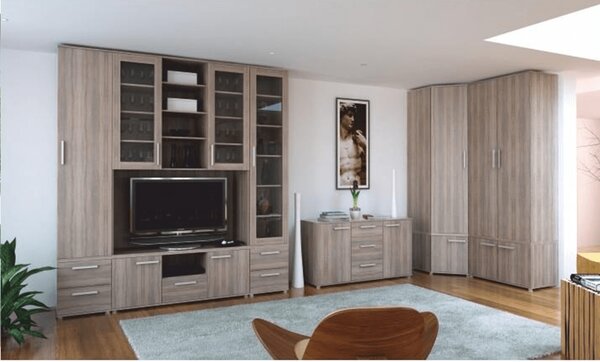 KONDELA Visoki regal, hrast sonoma, DUNAJ TIP 13