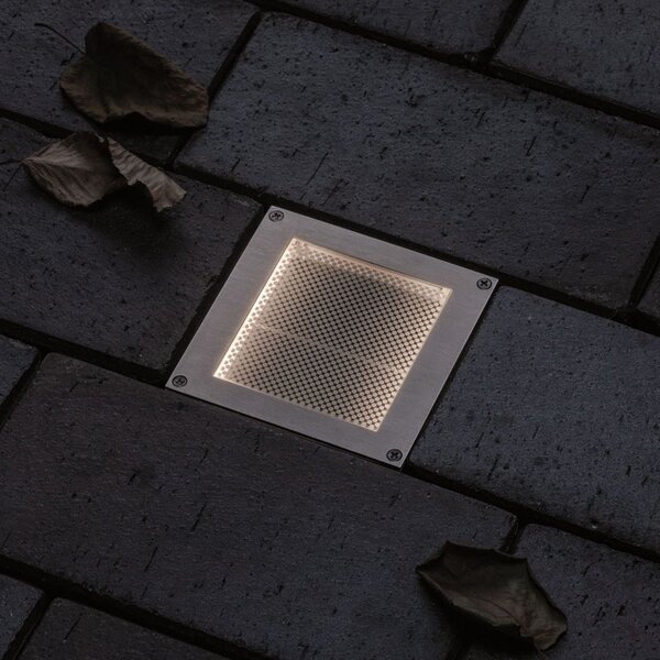 Paulmann Brick LED talna svetilka za vgradnjo, 10x10cm, Siva, Kovina, Sodobni, Vgradne luči kotne