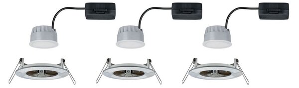 Paulmann LED vgradni reflektor Nova Coin 3 iron round dimmable, zatemnjen, Kovinska, Hodnik, Kovina, Sodobni, Vgradne svetilke okrogle