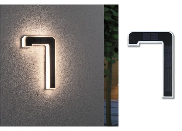 Paulmann LED sončna hiša številka 7, Črna, Plastika, Sodobni