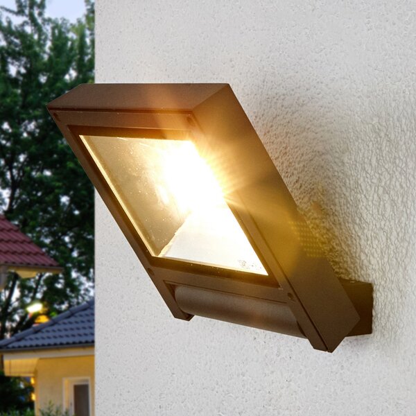 Lucande LED zunanji reflektor Maica, antracit, vrtljiv, IP65, Črna, Aluminij, Sodobni, Stenski reflektor