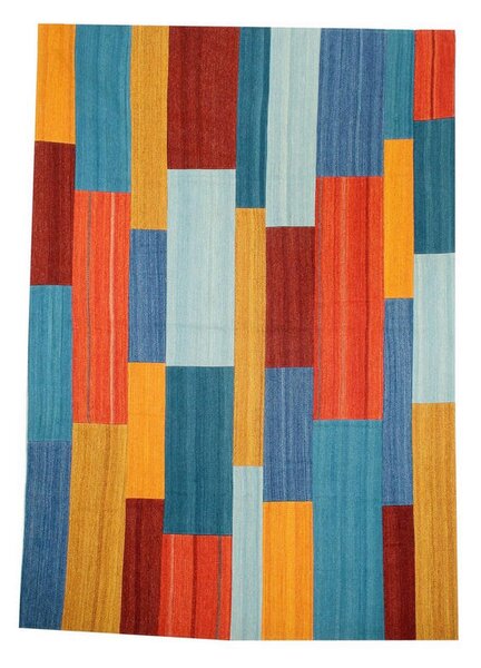 TEKAČ 80/150 cm taftano večbarvno, rdeča