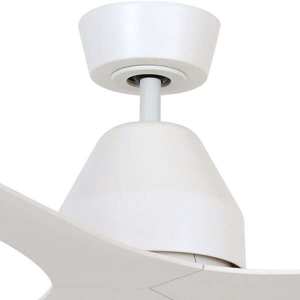 Beacon Lighting Stropni ventilator Whitehaven, bel, DC, tiho delovanje, 142 cm, Bela, Dnevna soba / jedilnica, Plastika, Sodobni