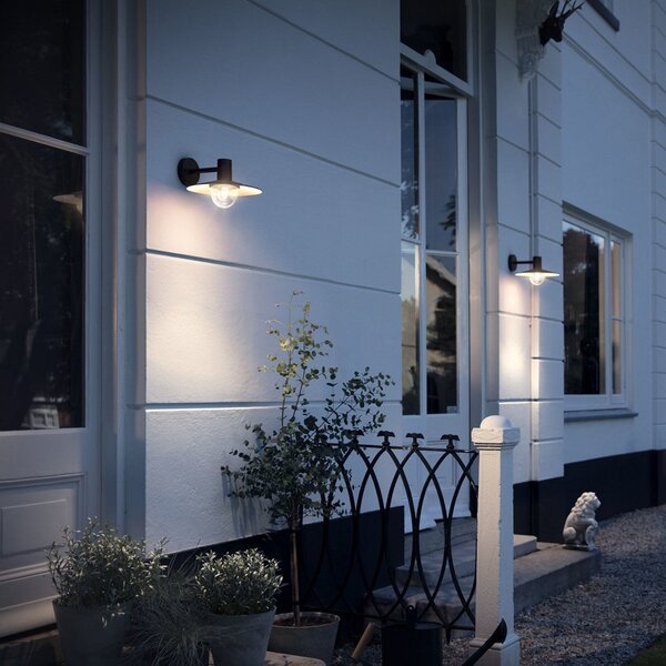 Philips myGarden Skua zunanja stenska svetilka, Črna, Kovina, Sodobni