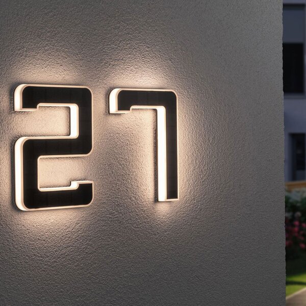 Paulmann LED sončna hiša številka 1, Črna, Plastika, Sodobni