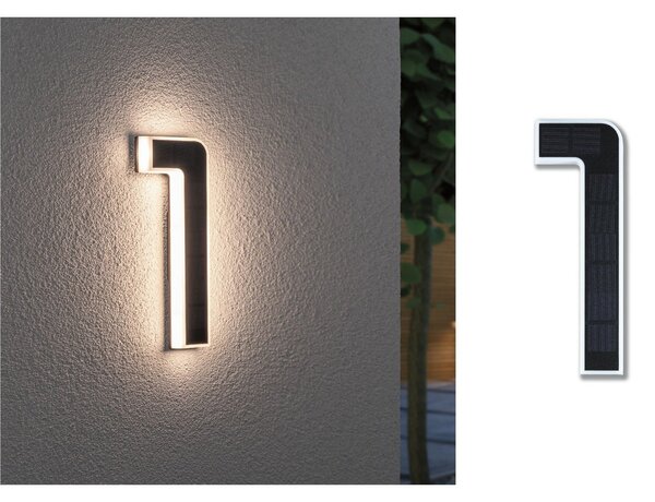 Paulmann LED sončna hiša številka 1, Črna, Plastika, Sodobni