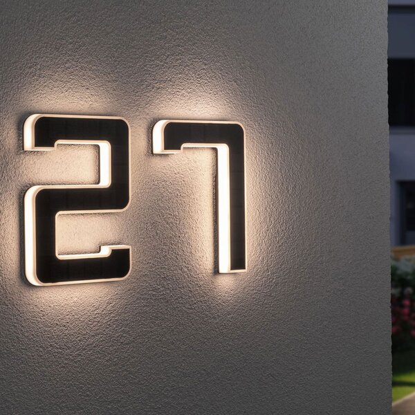 Paulmann LED sončna hiša številka 9, Črna, Plastika, Sodobni