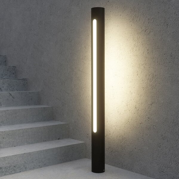 Lucande Projektorska svetilka Tomas LED, 75 cm, temno siva, IP54, Siva, Aluminij, Sodobni