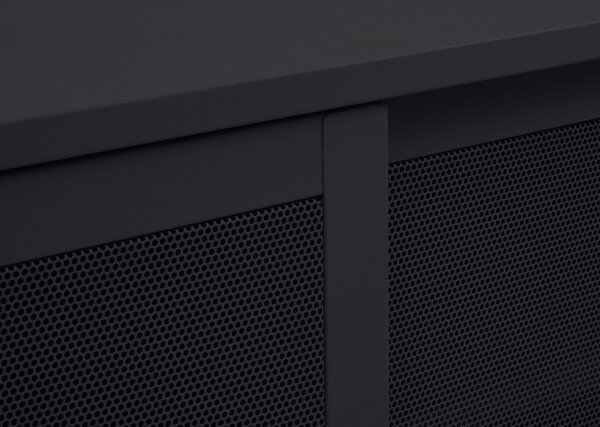 Črna kovinska TV omarica 160x55x45 cm Veep – Unique Furniture