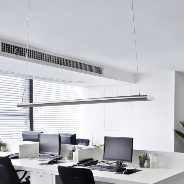 Arcchio Vinca LED obesek, 120 cm, 3.450 lm, 4.000 K, Kovinska, Študija / pisarna, Plastika, Sodobni