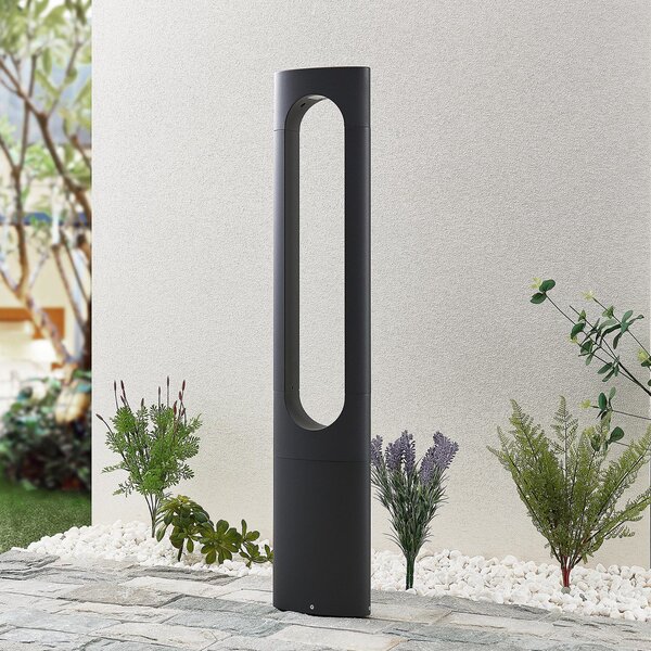 Lucande Lucidna LED luč Fenti, 90 cm, antracit, aluminij, Črna, Kovina, Sodobni