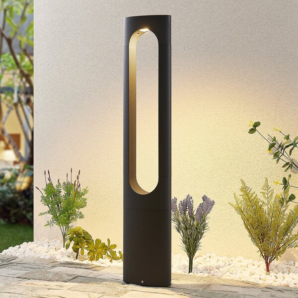 Lucande Lucidna LED luč Fenti, 90 cm, antracit, aluminij, Črna, Kovina, Sodobni