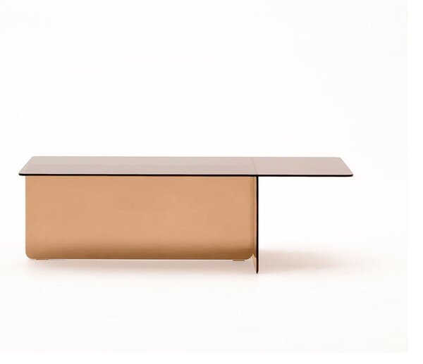 Rjava steklena mizica 60x120 cm Zaren – Kave Home
