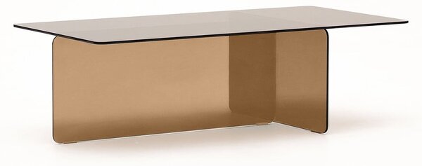 Rjava steklena mizica 60x120 cm Zaren – Kave Home