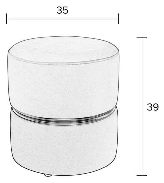 Oranžen žameten tabure Bubbly – White Label