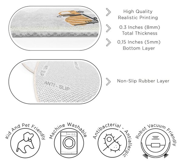 Pralna otroška preproga ø120 cm Snowy Hills – Mila Home