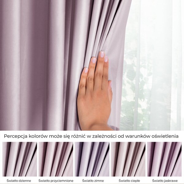Svetlo rožnata žametna zavesa za delno zatemnitev 140x245 cm Eyelets – Restilo
