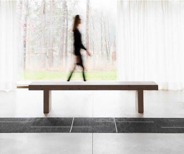 Črn zunanji in notranji tekač 70x180 cm Fred Black – Pappelina