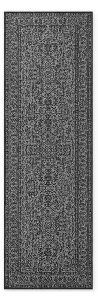 Črno-bel zunanji in notranji tekač 80x250 cm Duet Kona – NORTHRUGS